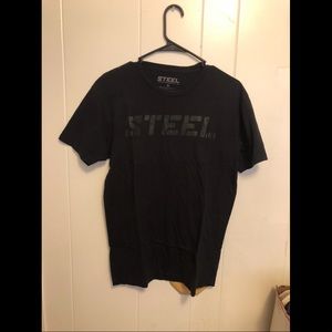 Steel Black T-Shirt Size M